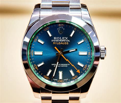 milgauss rolex blau|rolex milgauss herren.